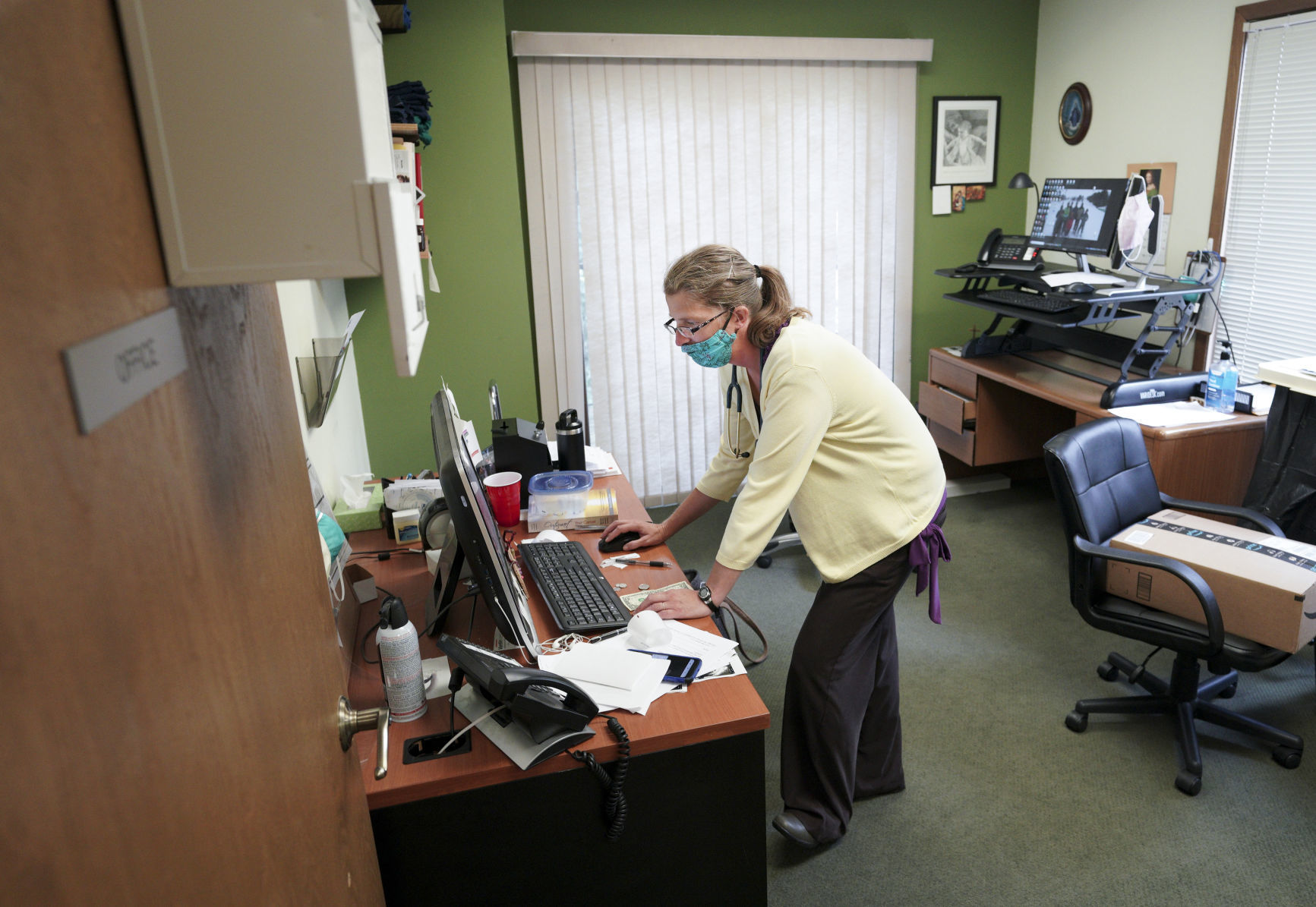 Larson in office